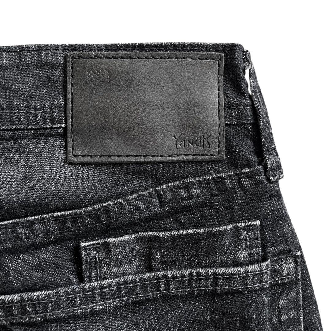 YANUK VINCENT Ⅱ スリムテーパード デニム ブラック 28 藤原裕