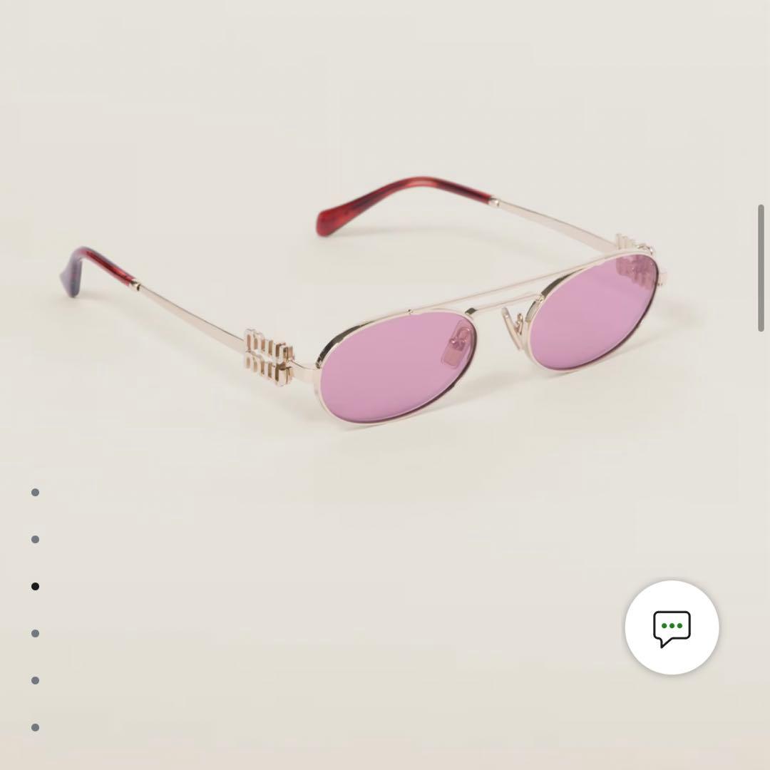 n*u様 MIUMIU ミュウミュウ サングラス 赤 ピンク アイウェア 希少品