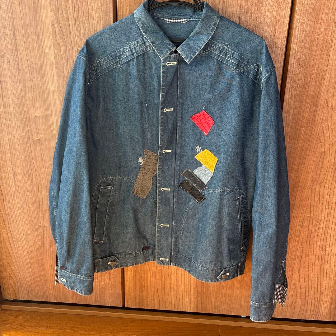 PAPAS パッチワークデニムジャケット 48/50