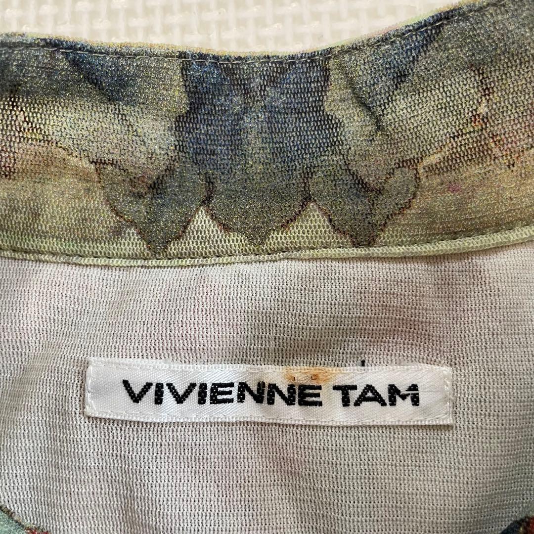 VIVIENNE TAM ヴィヴィアンタム フラワー柄 パワーネット ワンピース