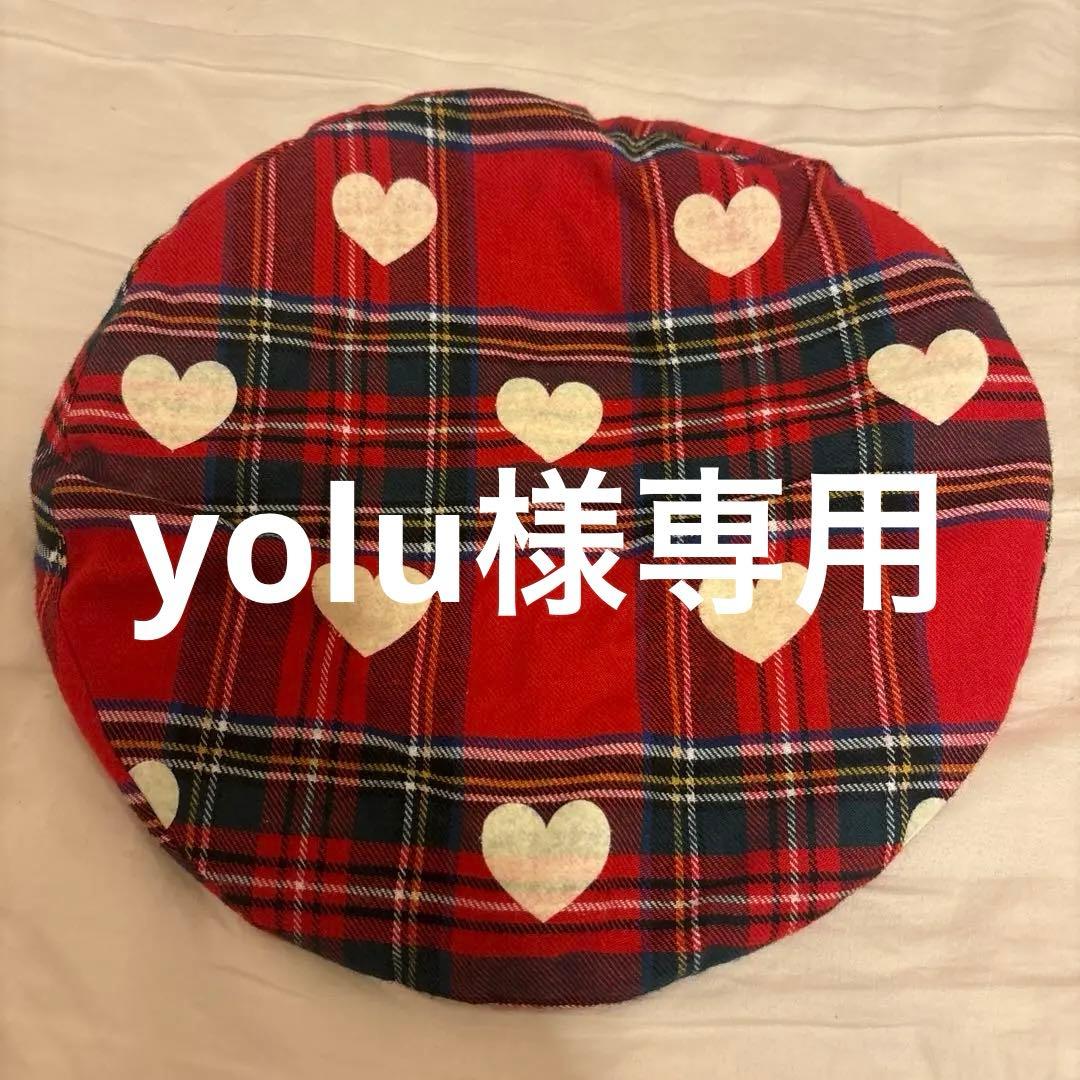 ハートチェックベレー帽 RED HEIHEI