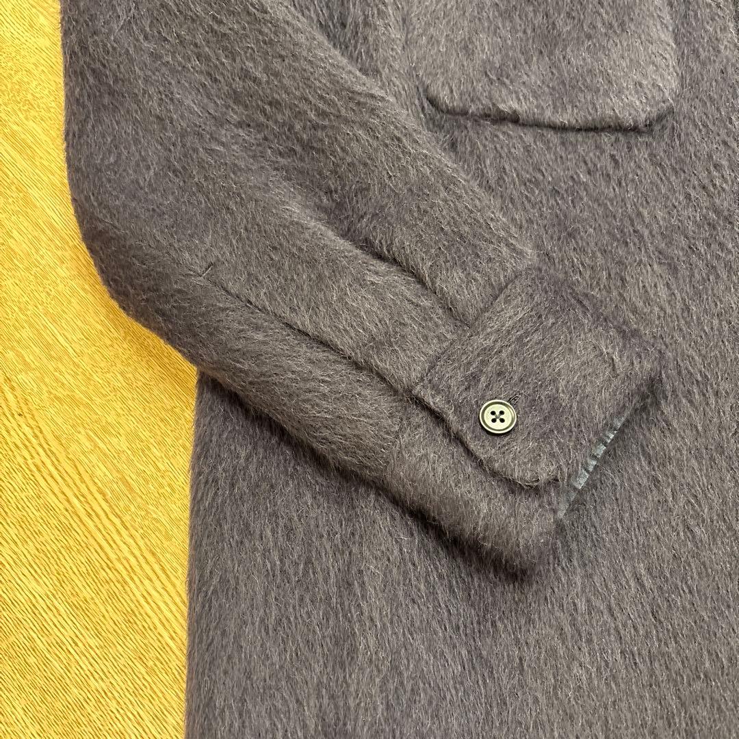 Scye アルパカシャギー シャツジャケット ダークネイビー サイズ40