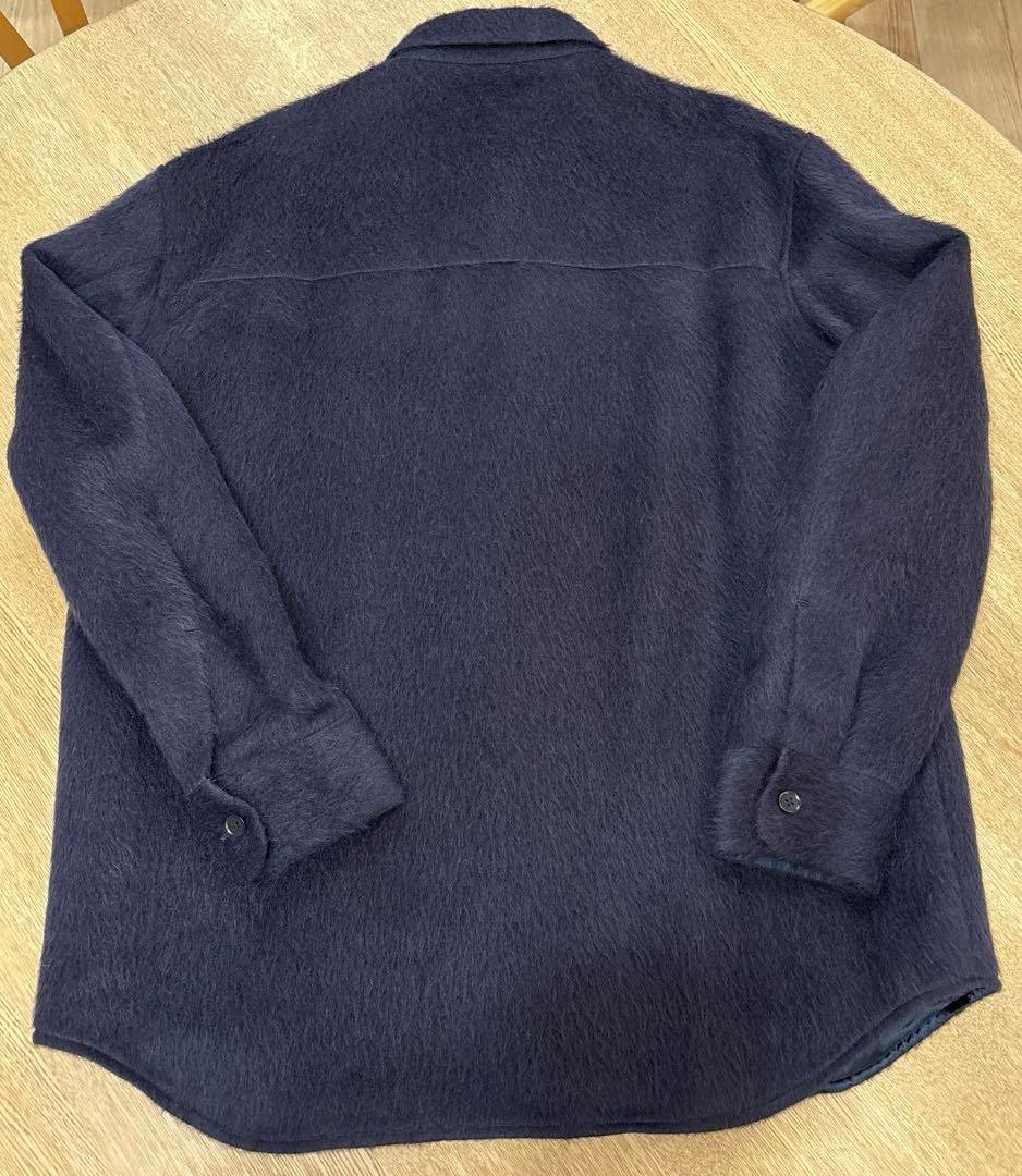 Scye アルパカシャギー シャツジャケット ダークネイビー サイズ40
