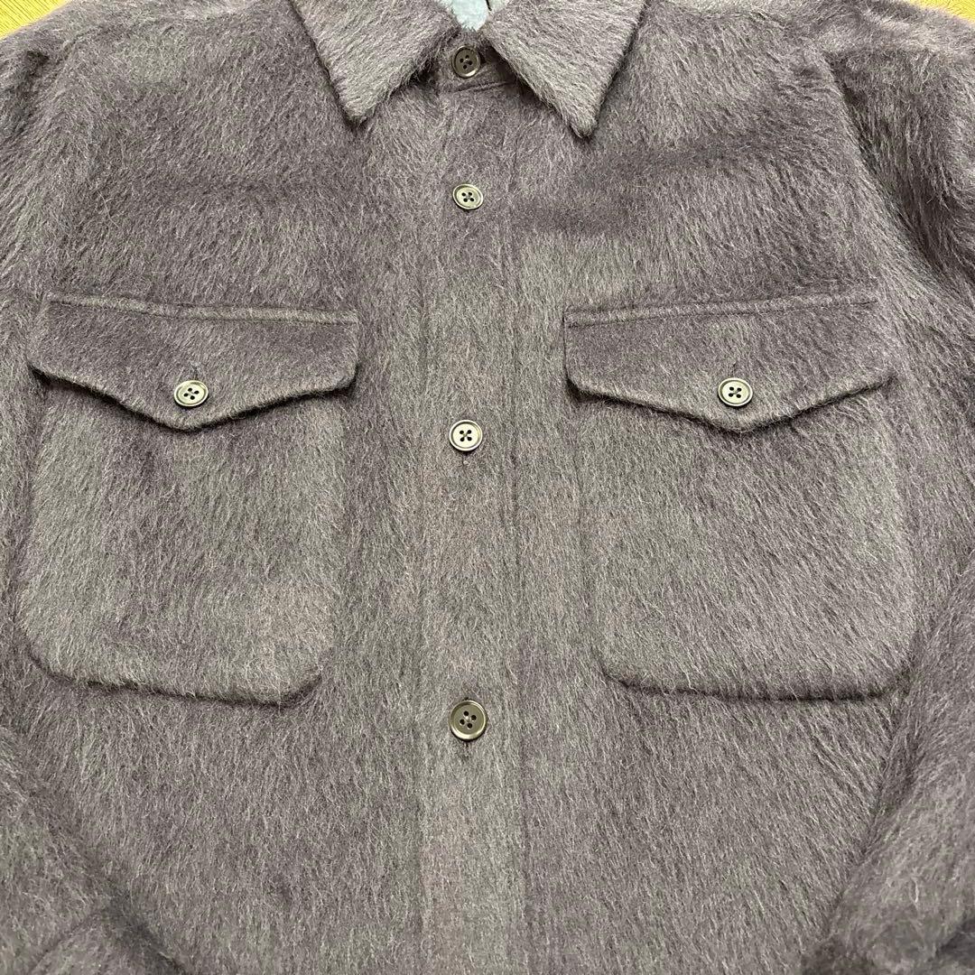 Scye アルパカシャギー シャツジャケット ダークネイビー サイズ40