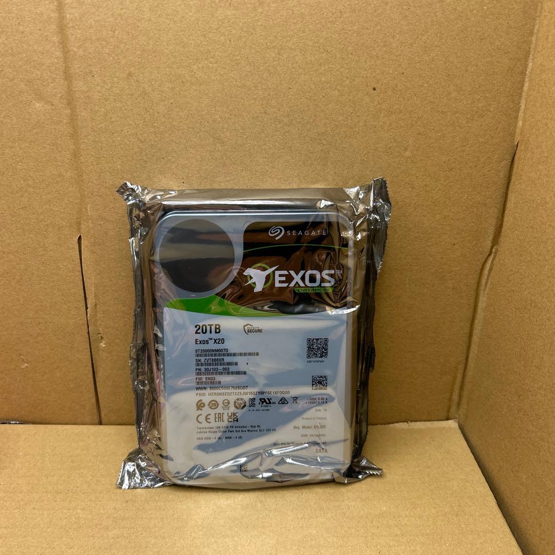 外付けハードディスク・ドライブ Seagate Exos X20 20TB SATA ST20000NM007D