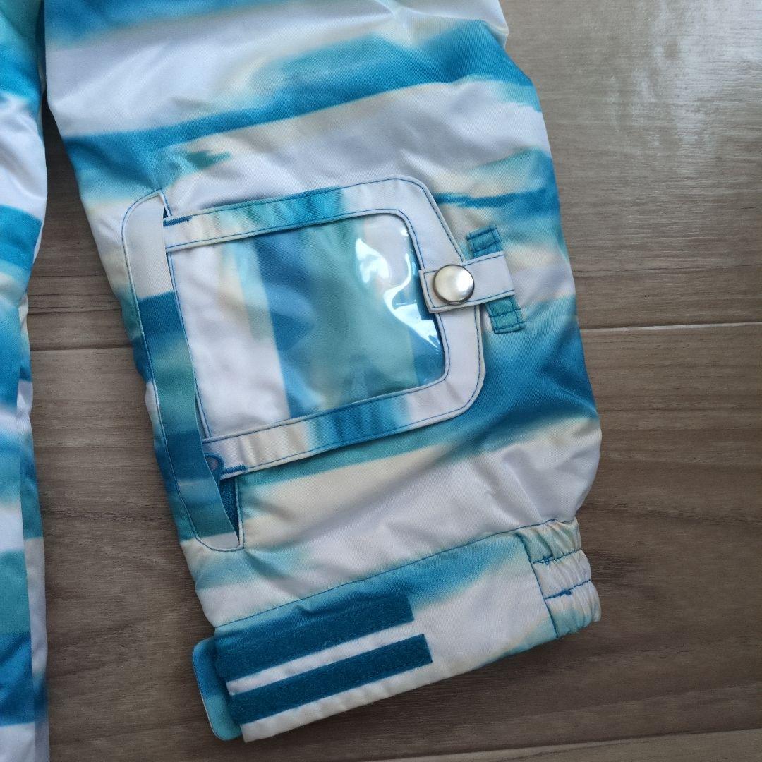 OLIN スキーウェア 青と白のストライプ