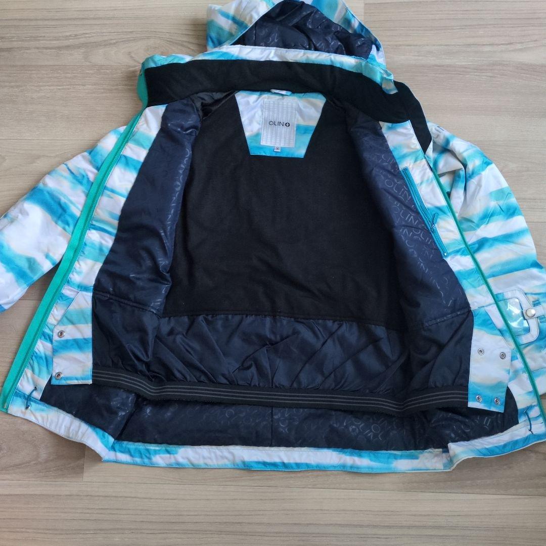 OLIN スキーウェア 青と白のストライプ