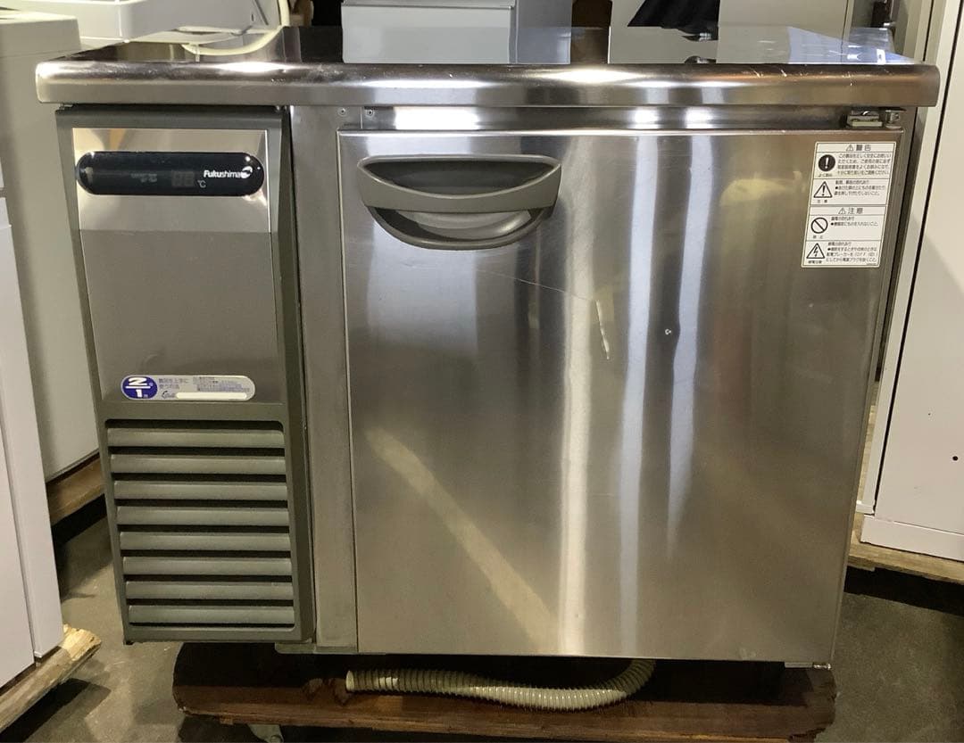 うみ フクシマ 業務用冷蔵庫1ドア冷蔵コールドテーブル 155L 08年製