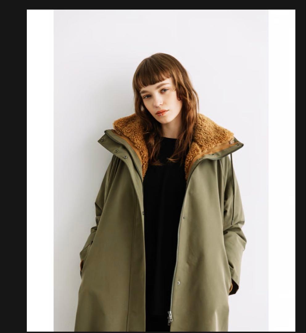 【撥水】エコファーライナー付きコート　WCJ 若槻千夏　モッズコート　完売品