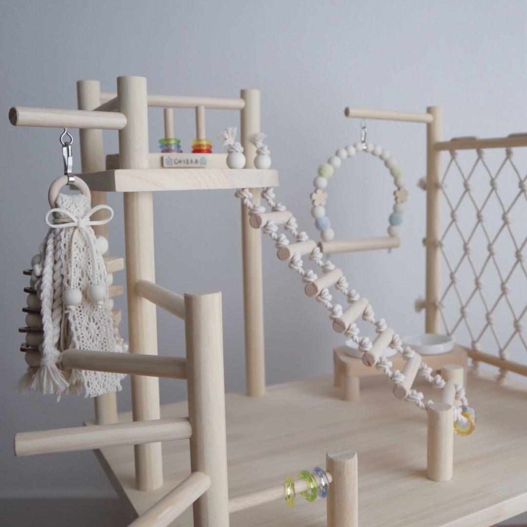 ことりのおおきなあそびば　インコ　おもちゃ　バードジム　バードアスレチック