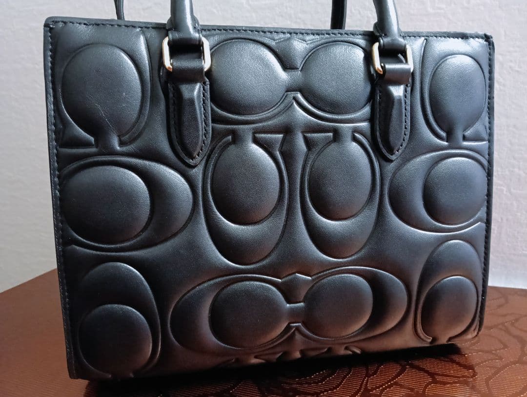 COACH マギー スモール トート バッグ・シグネチャー cy670（レザー