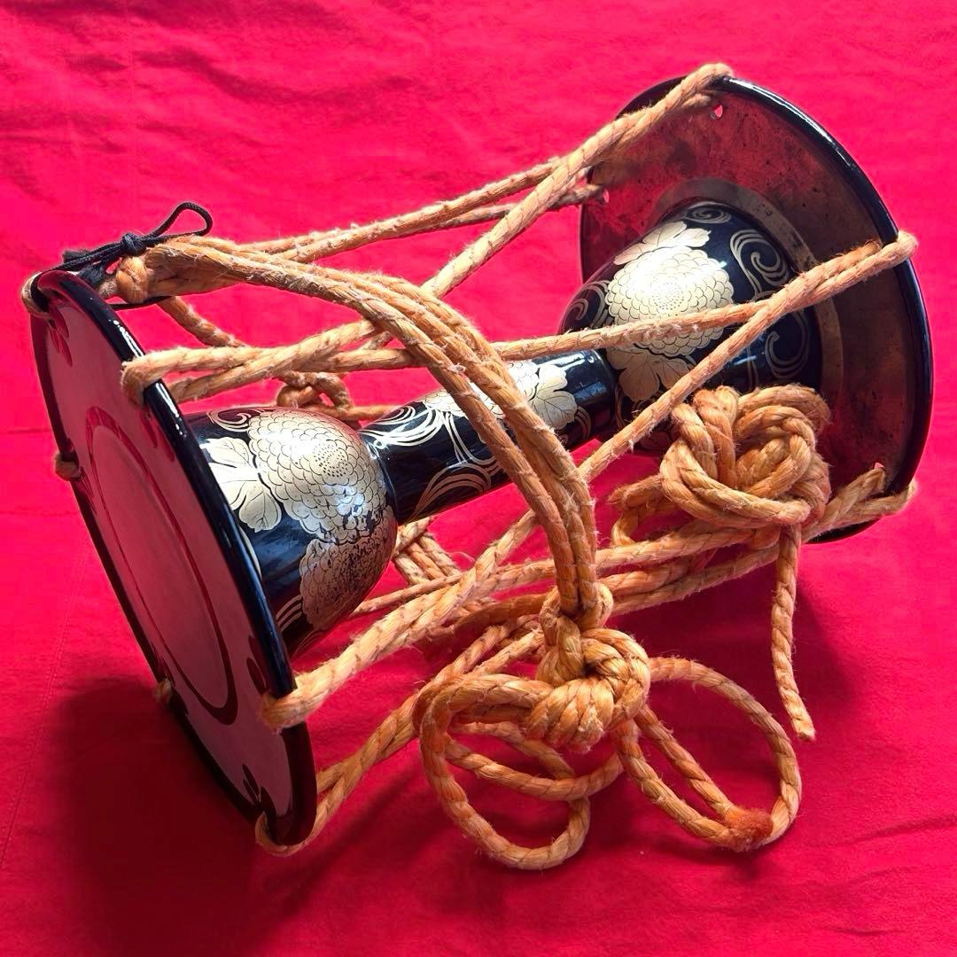 小鼓 蒔絵　本皮　和楽器 打楽器 締太鼓 能 歌舞伎 伝統芸能 雅楽
