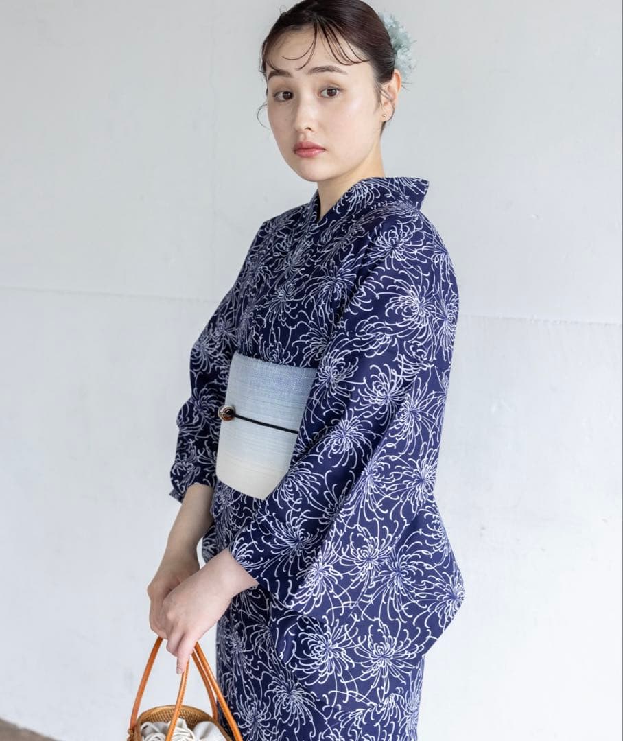 美品【二橋染工場】捺染こだわり浴衣2点セット