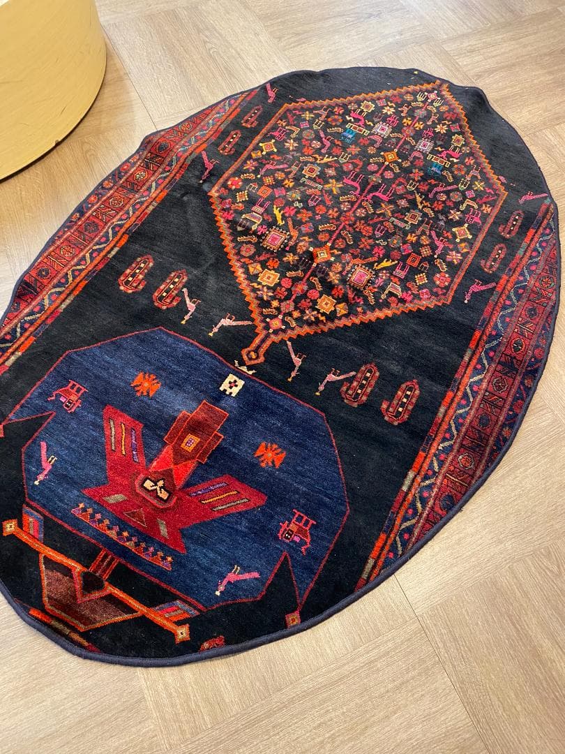 t*☆様 ペルシャ絨毯 ケルマン 186x124cm ヴィンテージ ラグ 手織り