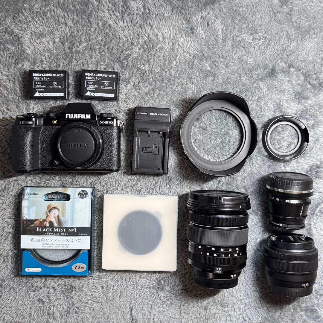 Fujifilm X-S10 ミラーレスカメラ 本体レンズ3本 etc.