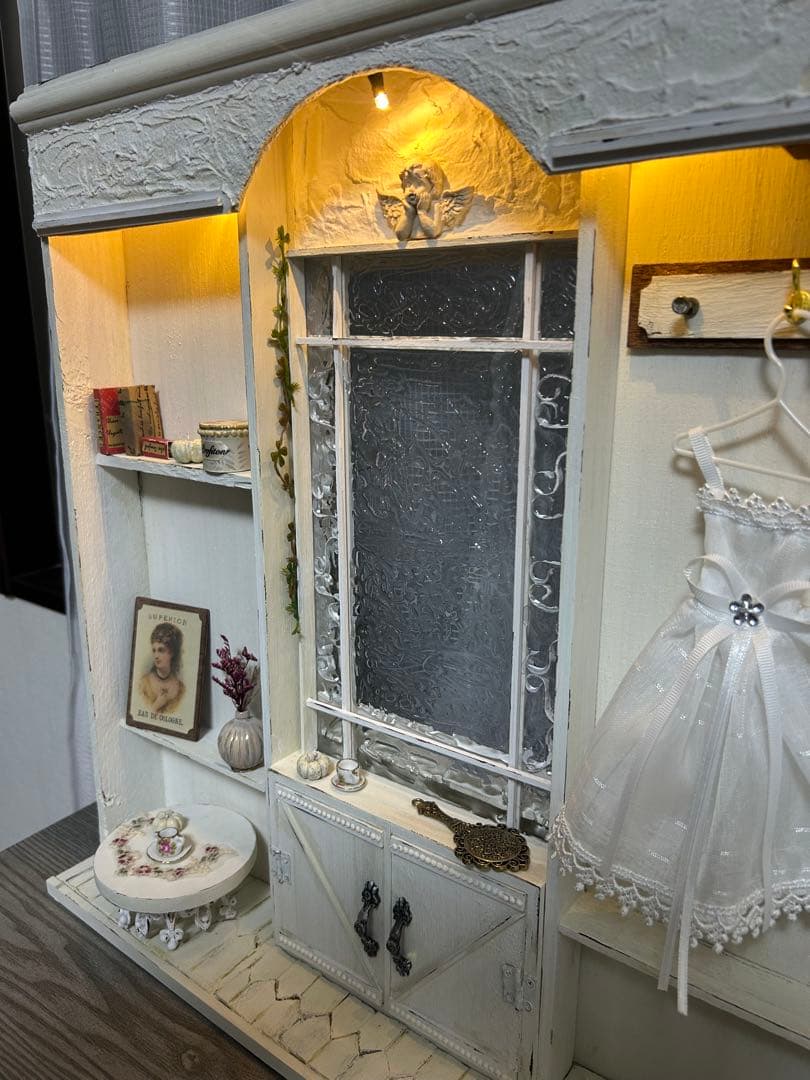 木製ドールハウス✳︎背景ボード✳︎ミニチュアハウス✳︎ハンドメイド✳︎1/6