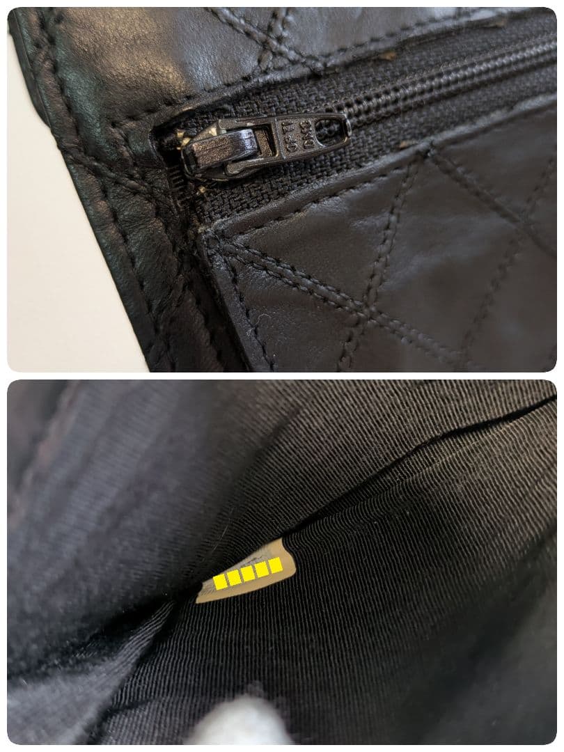 シャネル　黒　ビコローレ　ミニ財布　ケース　ラムスキン　ショルダー