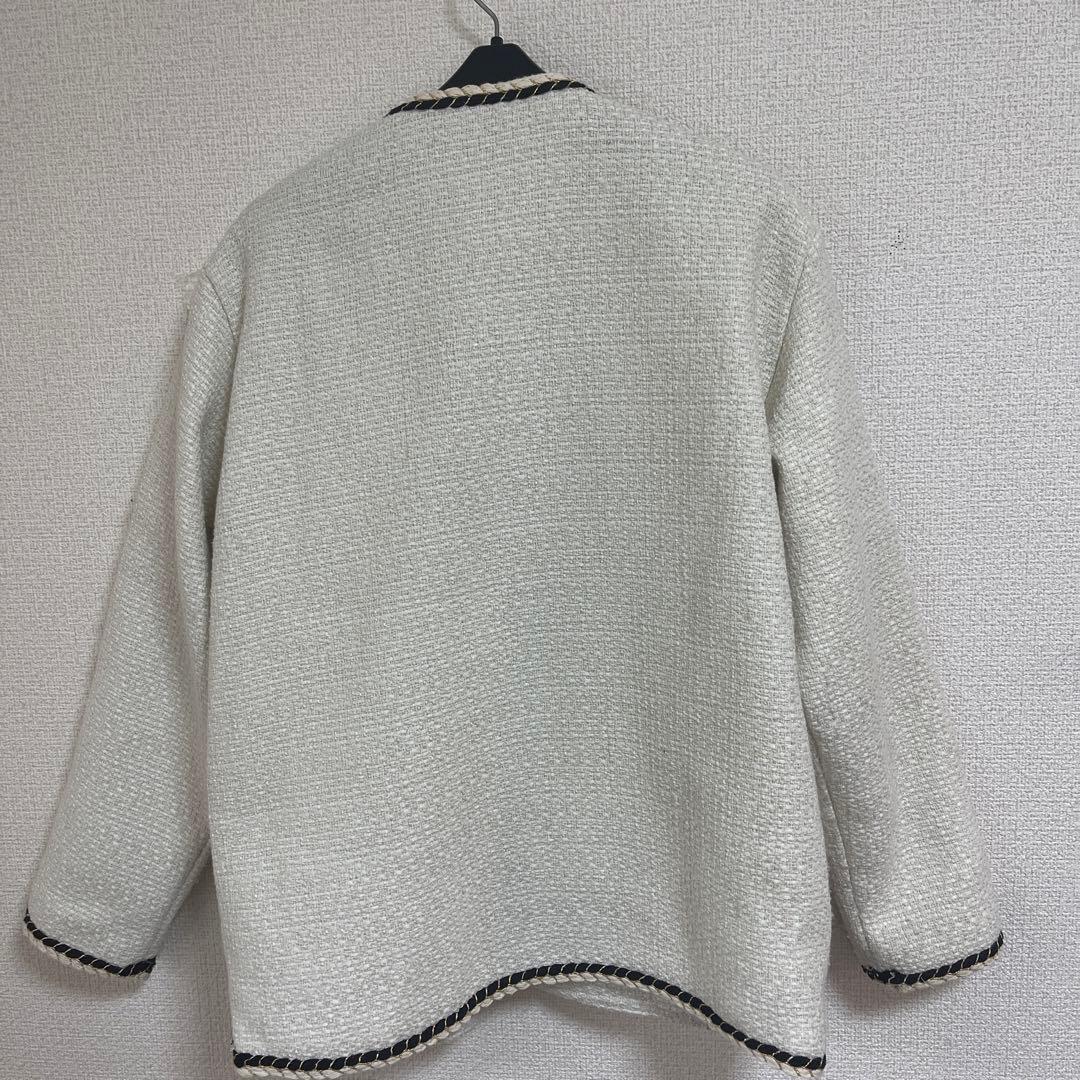 【ALUDE SELECT】 tweed jacket white