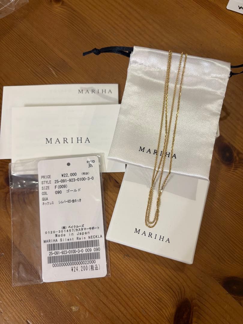 新品！MARIHA / Silent Rain NECKLACE 40cm