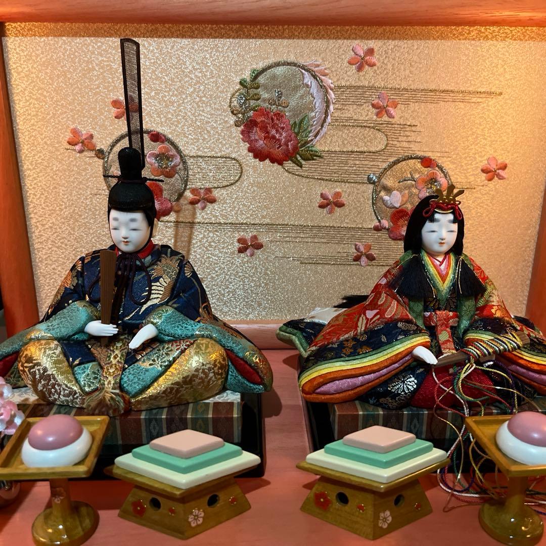雛人形　木目込み　親王飾り