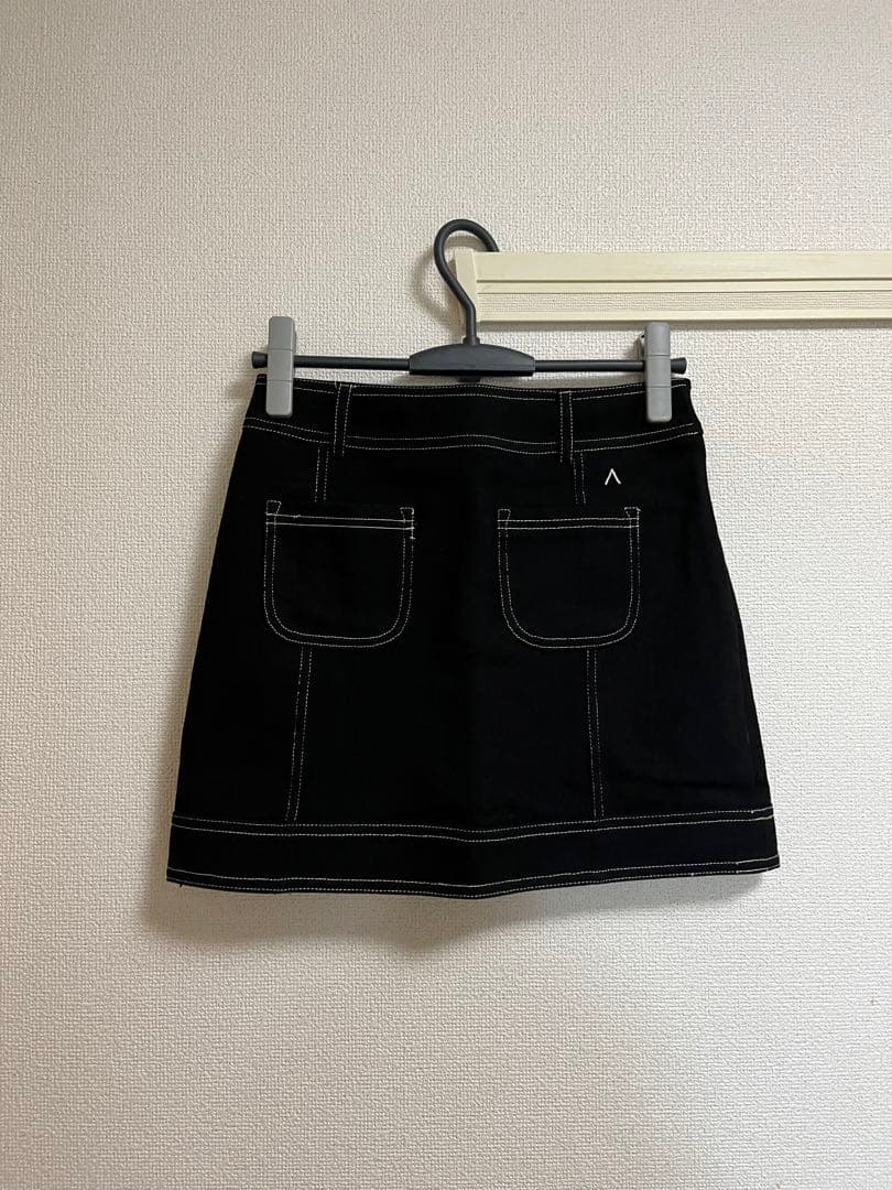 新品　未使用　andmary アンドマリー　ミニスカート　BLACK M