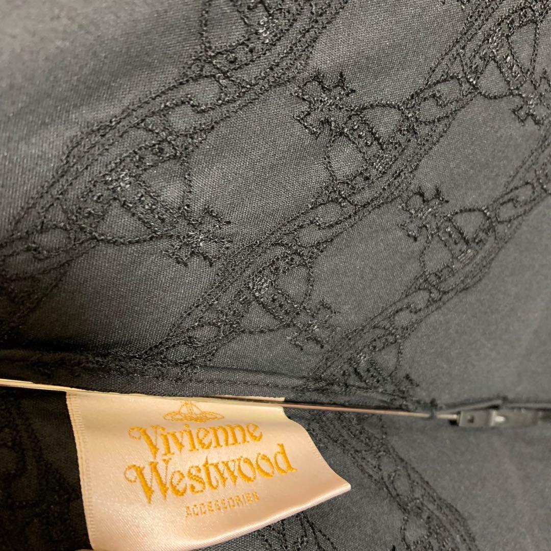 ヴィヴィアンウエストウッド♡オーブ刺繍入り折りたたみ日傘♡ブラック♡UV加工