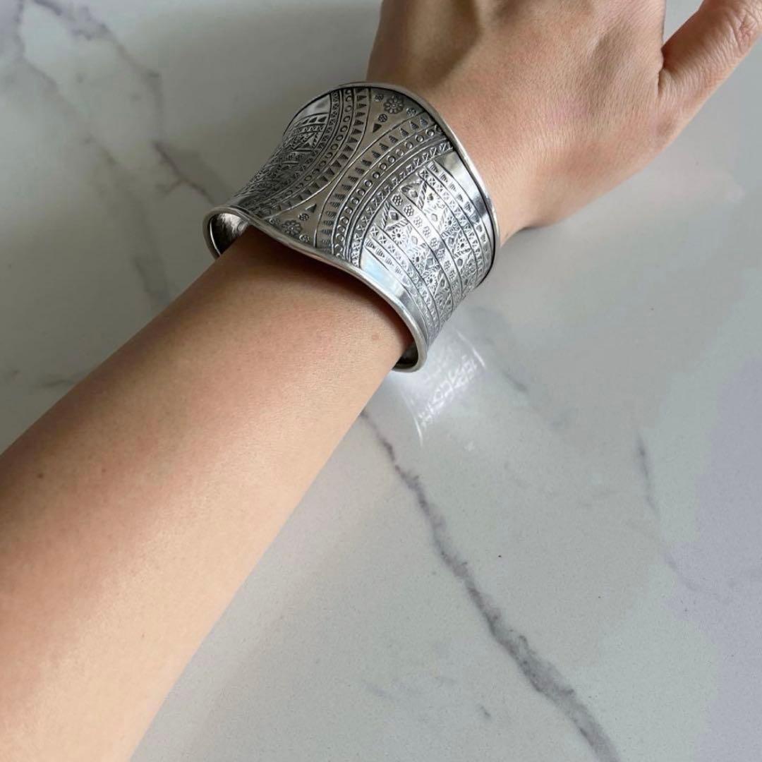 【新品】カレンシルバー｜カレン族｜バングル｜アミ｜男女兼用
