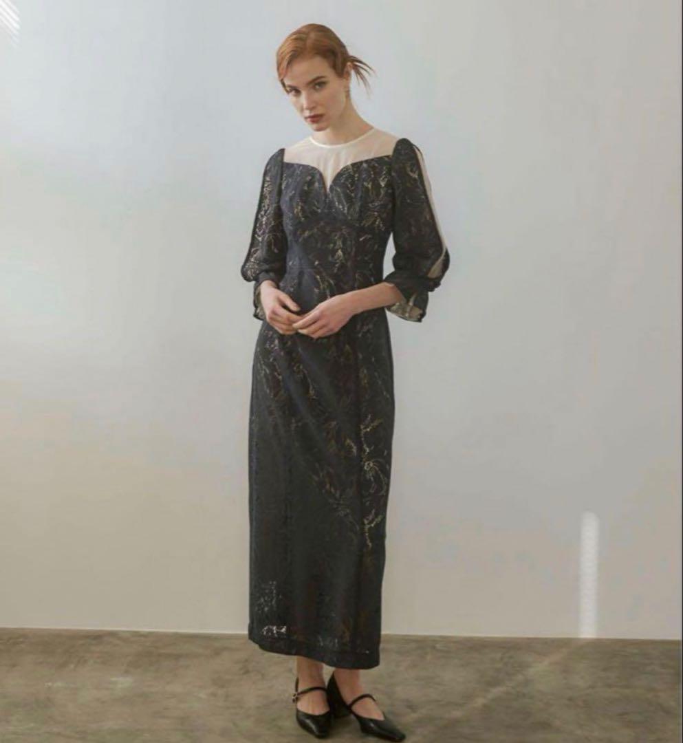 新品タグ付き　ANDRESD　ラウンドカットドレス 結婚式お呼ばれ ブラック