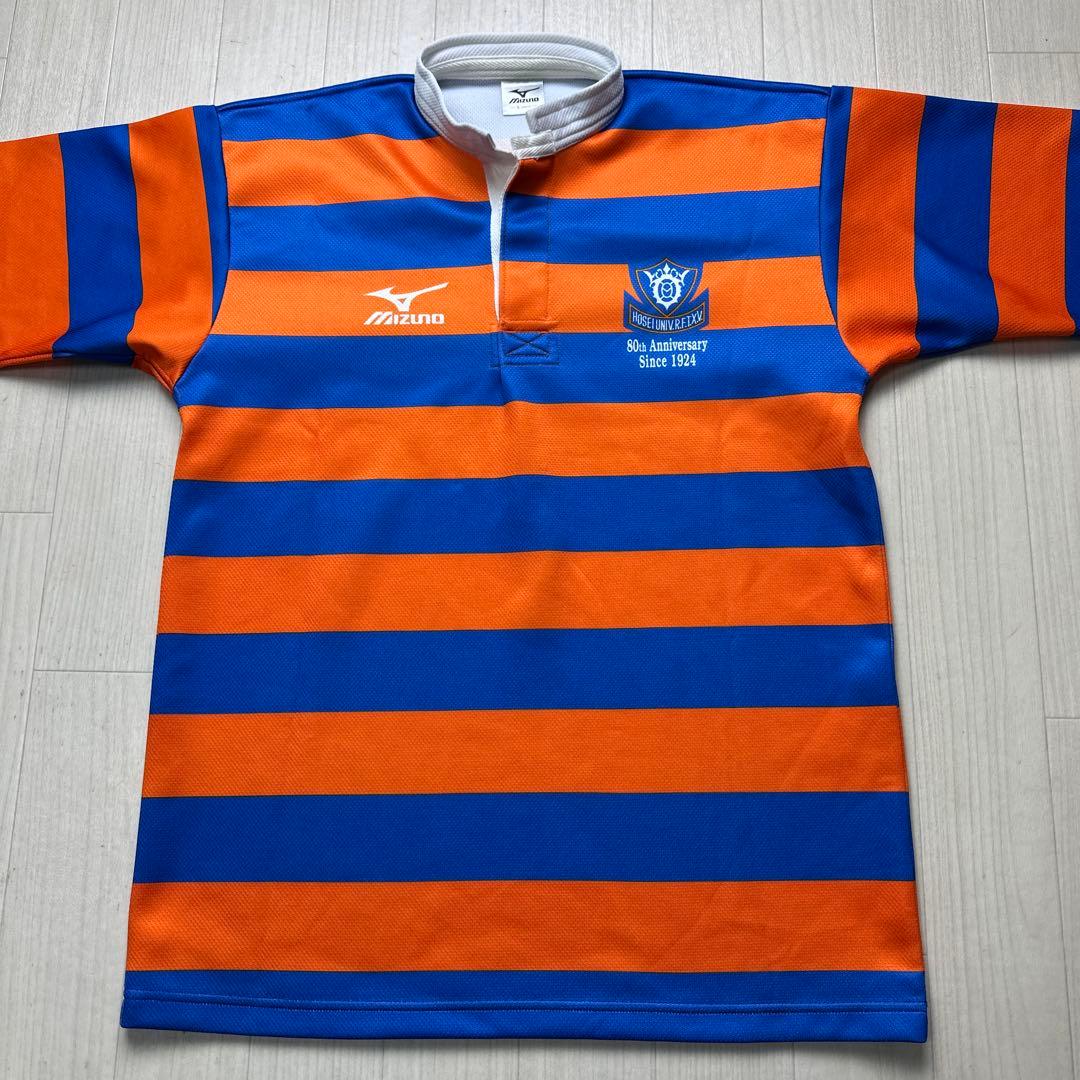 ミズノ法政大学ラグビー部ラガーシャツジャージユニフォームL 創部80周年記念