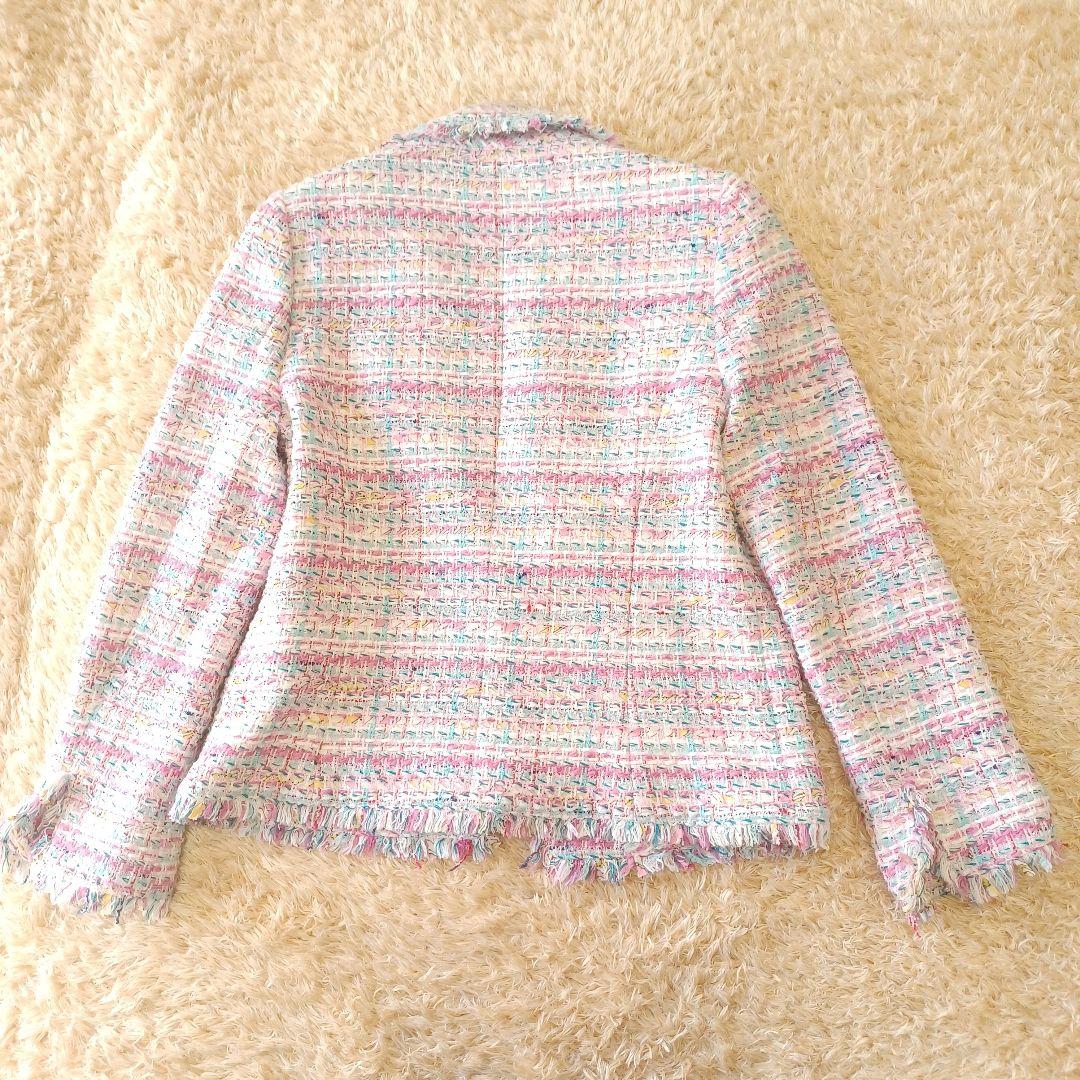 アナイ　カラーリボンツイード テーラードジャケット　38