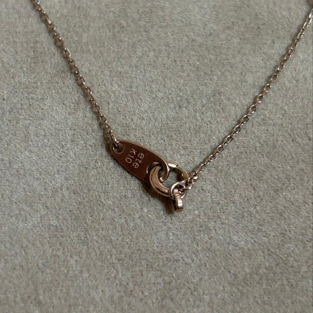 ete K10MPG ブリリアント ダイヤモンドネックレス ピンクゴールド