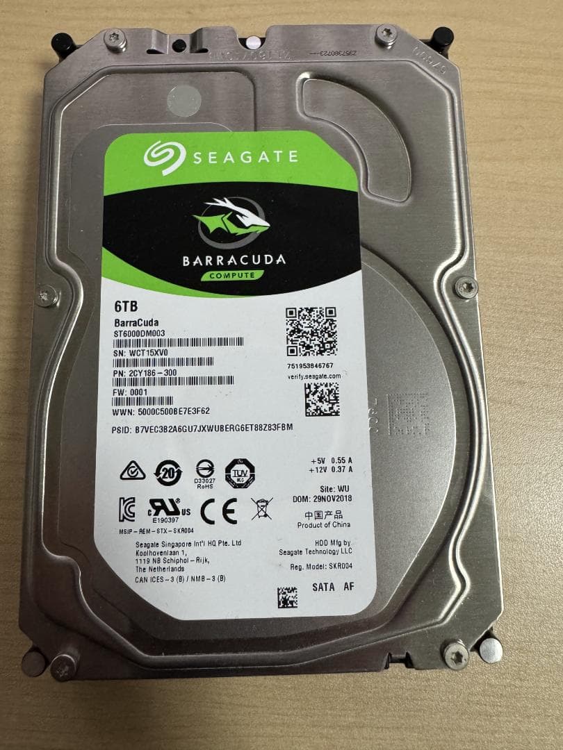 【訳アリ】Seagate HDD 6TB