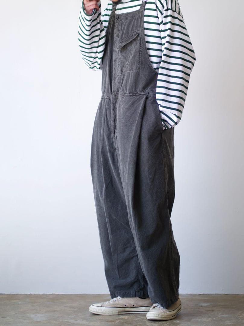 【OUTIL/ウティ】PANTALON SAIX オーバーオール チャコール