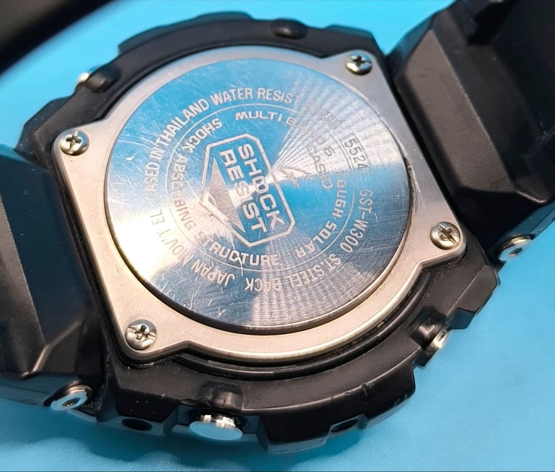 ジーショックG-STEEL 電波ソーラー GST-W300-1AJF ブラック