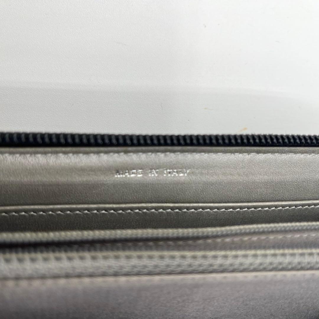 美品◎CHANEL カメリア 長財布 ラウンドファスナー レザー ブラック