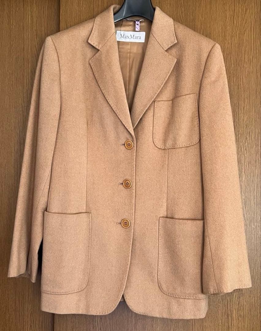 MaxMara テーラードジャケット ベージュ　キャメルヘア