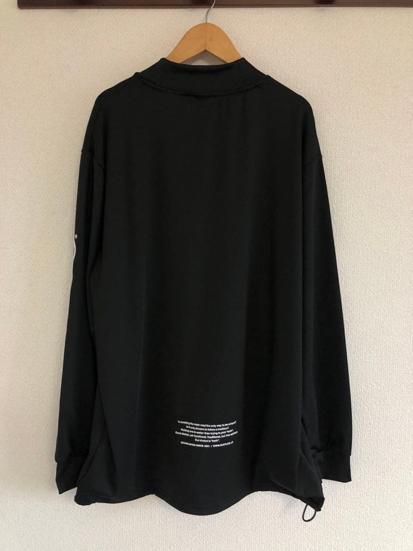 レディースウェア RUFFLOG DUAL SLEEVE LOGO L/S MOCK NECK