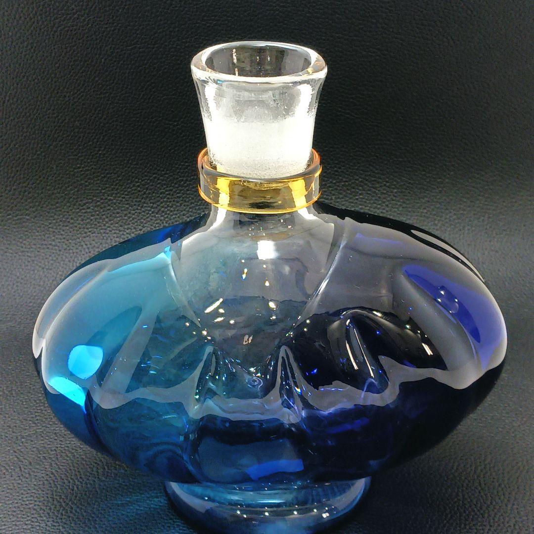 Y2293-62 津軽びいどろ 秋村実 色ガラス デキャンタ 飾瓶　#1