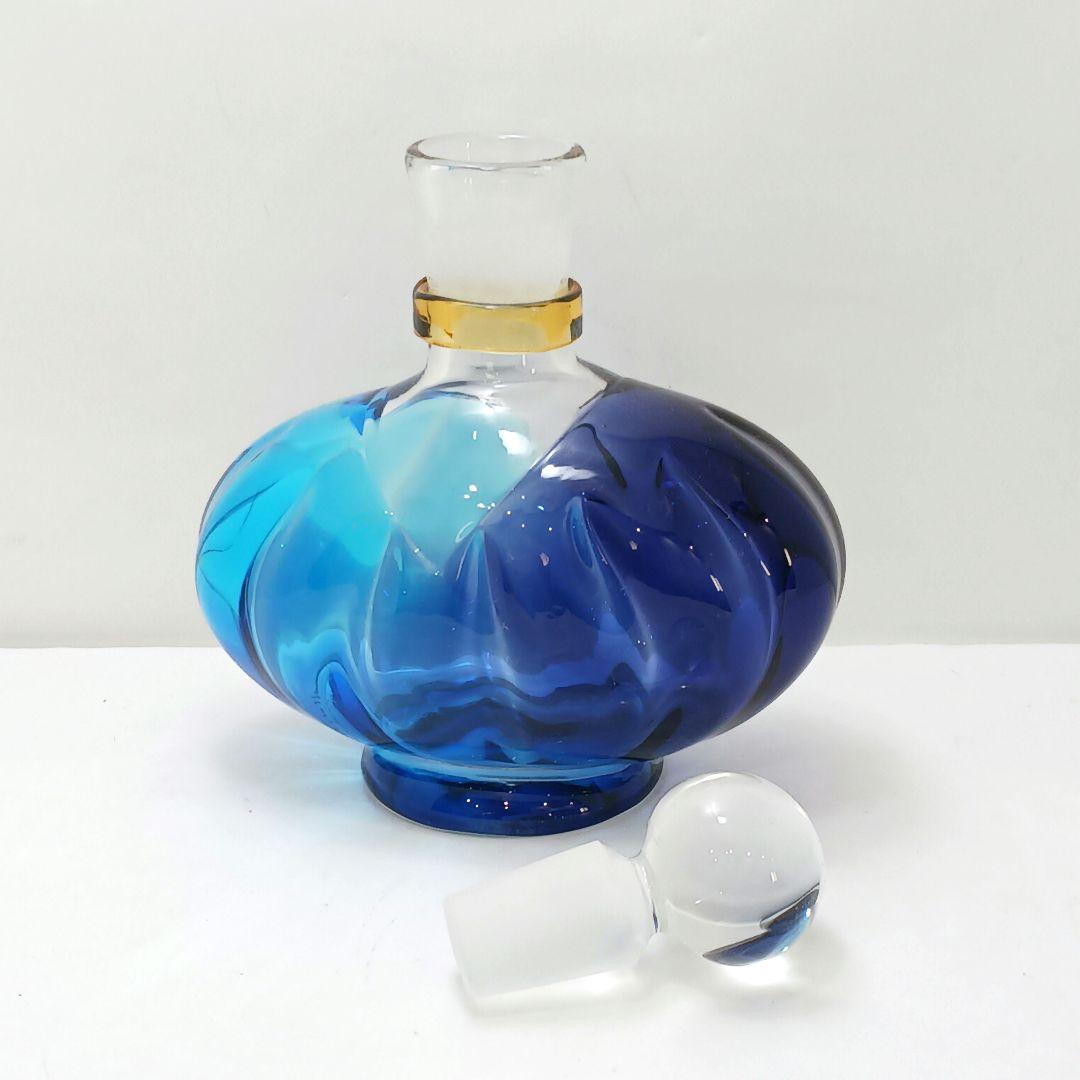 Y2293-62 津軽びいどろ 秋村実 色ガラス デキャンタ 飾瓶　#1