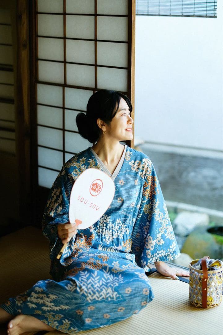 高島縮 20/20 半衿みたて涼衣／涼やか/SOU・SOU /Sサイズ