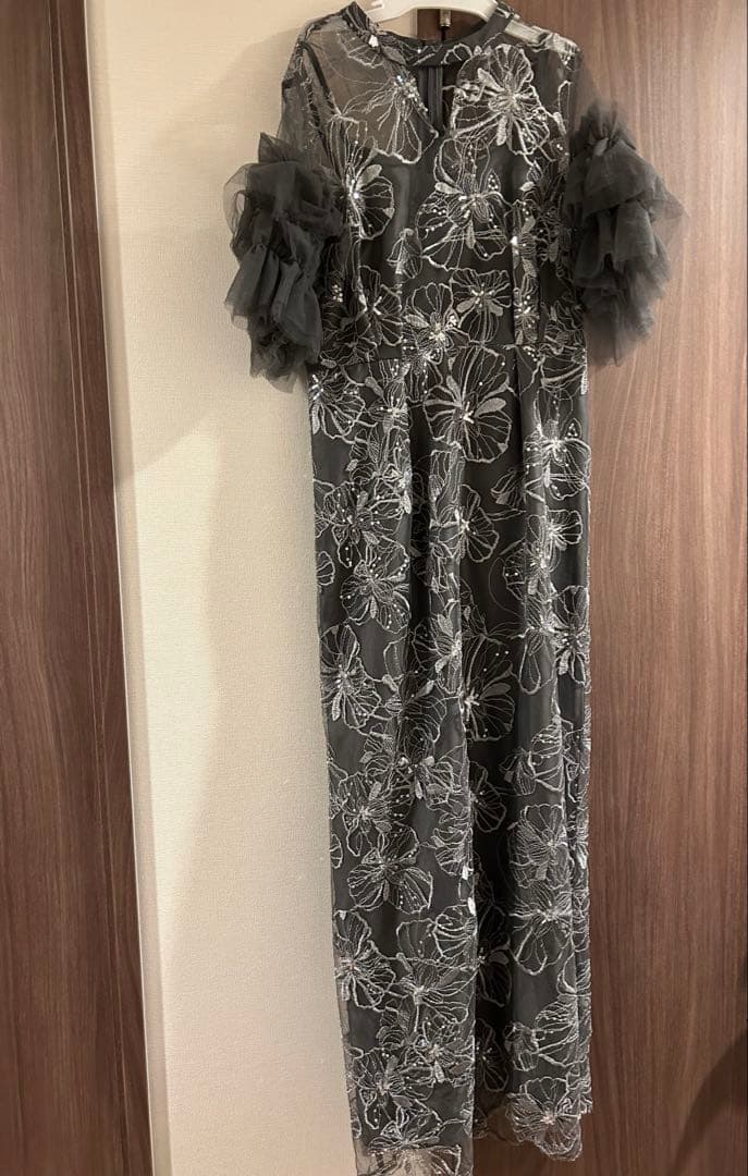 アンドレスド キーネックエンブロイダリードレス お呼ばれドレス