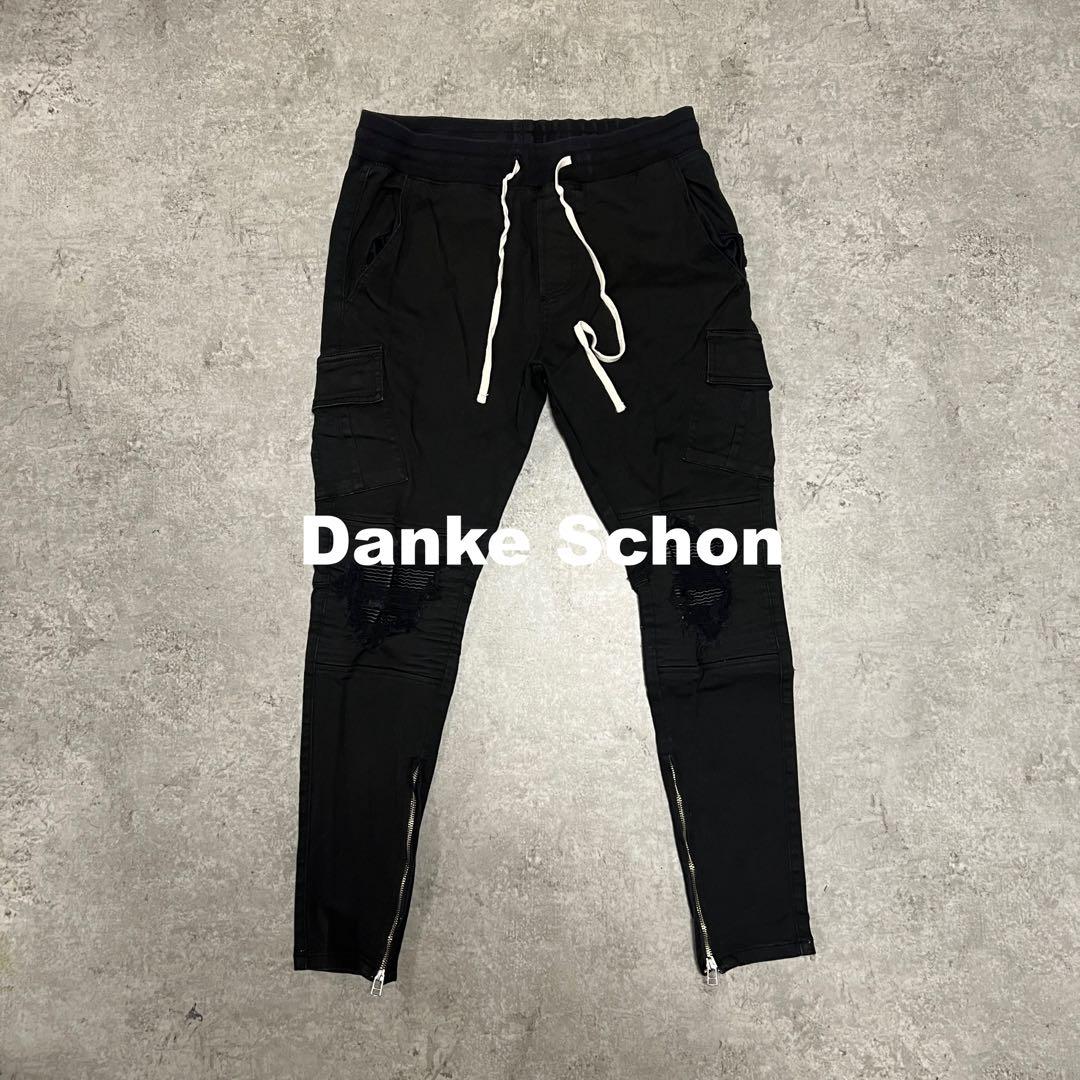 パンツ Danke Schon ZIP CARGO PANTS Black 32
