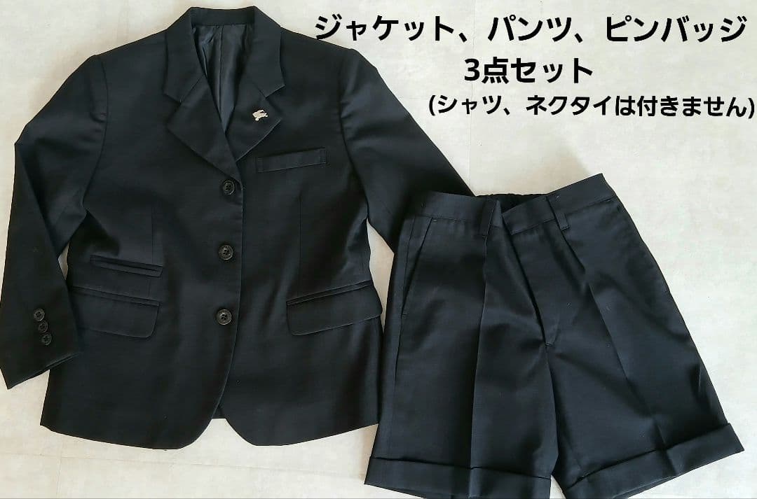 BURBERRY(120㎝)ピンバッジ付フォーマルセットアップスーツ美品
