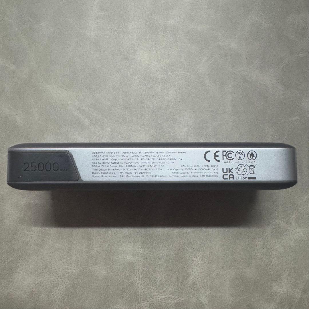 UGREEN モバイルバッテリー 145w 高出力25000mAh 大容量