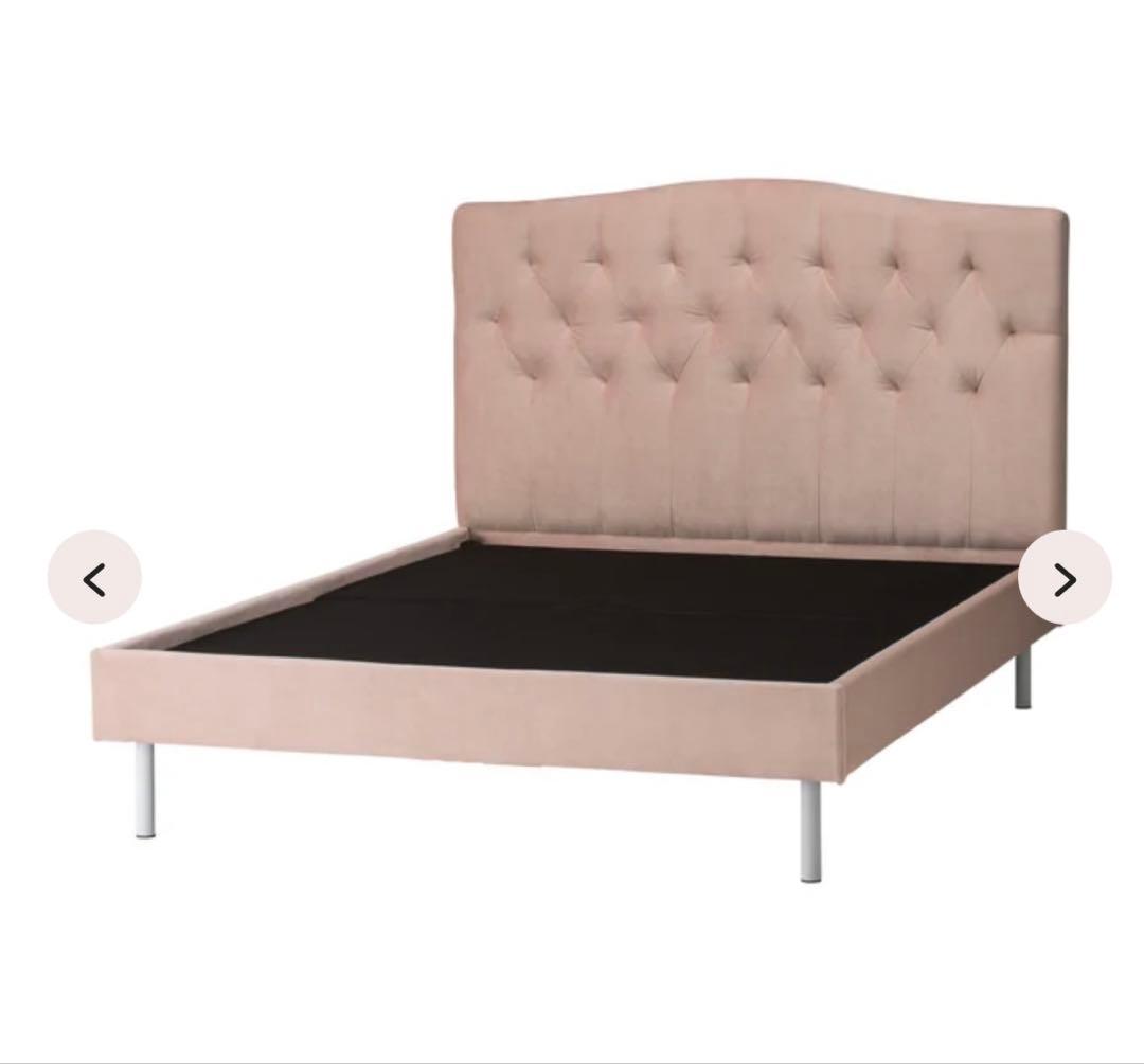 即購入可★Francfranc ブリッサベッドディンプルダブルピンク