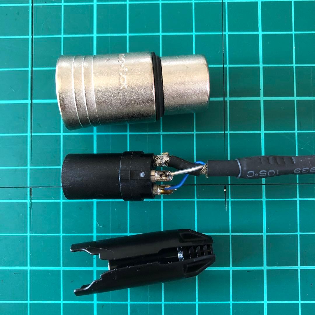 オヤイデ φ0.5㎜ 4N 純銀単線 140㎝ ペアー XLR ケーブル