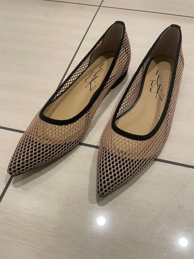 【超美品】LE TALON ポインテッドネットフラット
