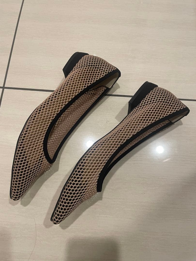 【超美品】LE TALON ポインテッドネットフラット