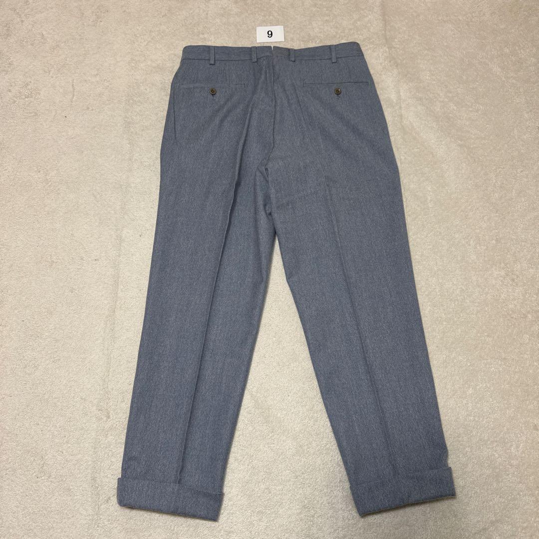 09 未使用　インコテックス　incotex ウール　スラックス　水色　48