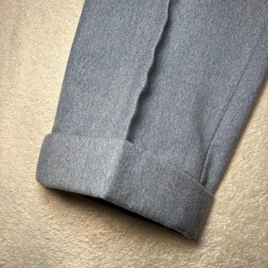 09 未使用　インコテックス　incotex ウール　スラックス　水色　48